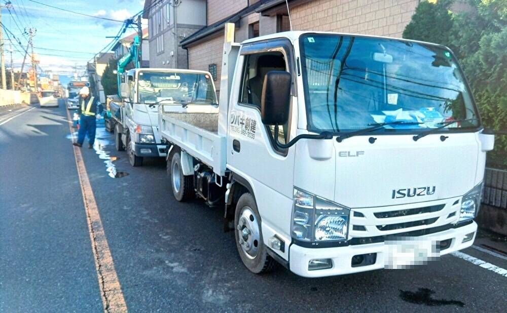 道路の水道工事